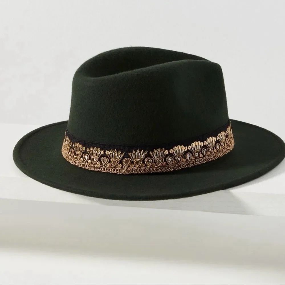 Maradji | Jim 100% Wool Felt Rancher w/ Embroidered Braid | NWT